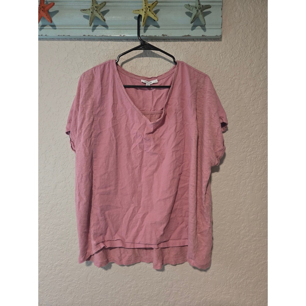 Chicos Mauve Pink Linen Top